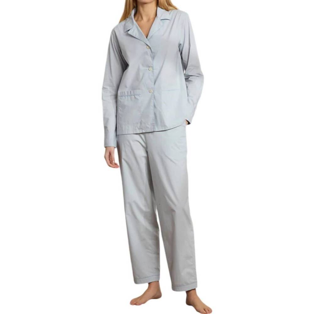 NEW THE SLEEP CODE organic cotton poplin long pajama set in fresh air